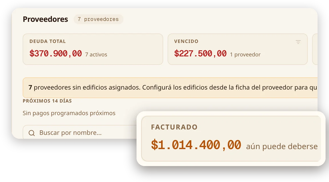 Proveedores en CONSO: la deuda total, lo vencido y lo facturado